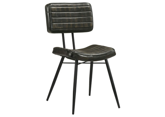 110652 Misty Leather Upholstered Dining Chair Espresso (Set of 2)