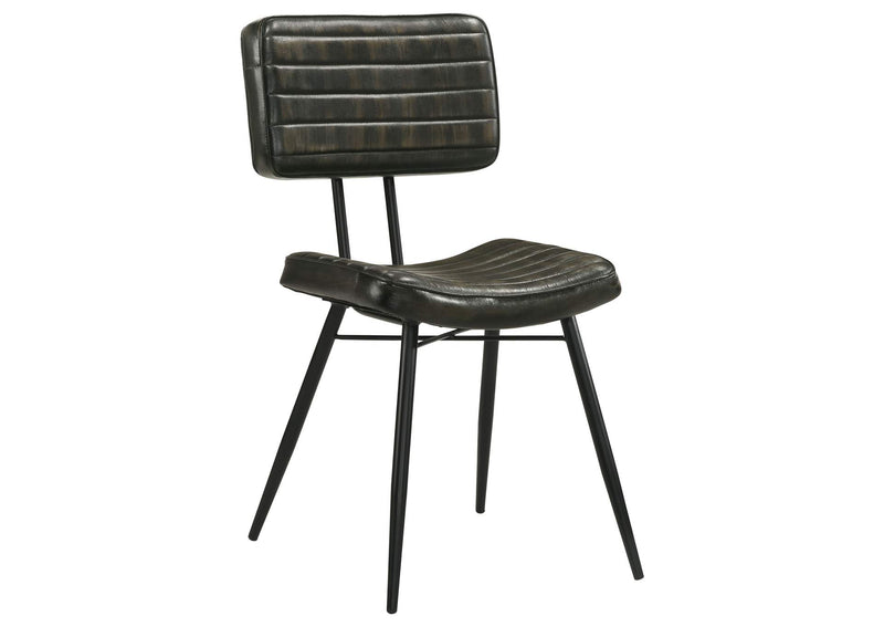 110652 Misty Leather Upholstered Dining Chair Espresso (Set of 2)