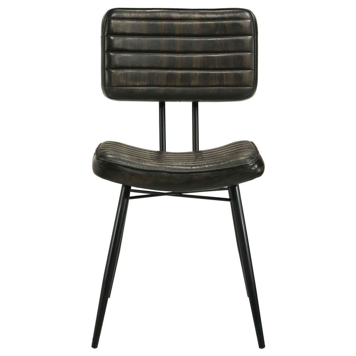 110652 Misty Leather Upholstered Dining Chair Espresso (Set of 2)