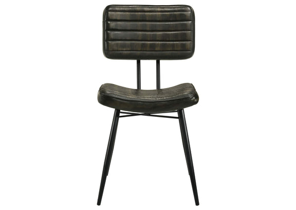 110652 Misty Leather Upholstered Dining Chair Espresso (Set of 2)