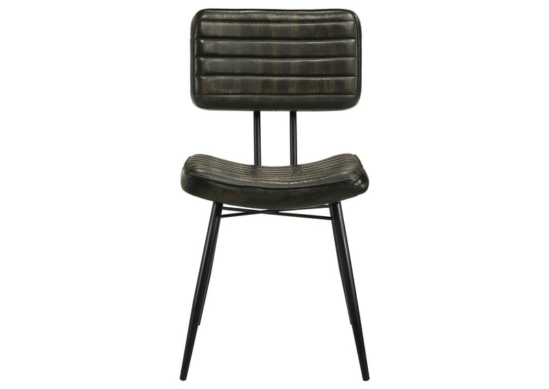 110652 Misty Leather Upholstered Dining Chair Espresso (Set of 2)