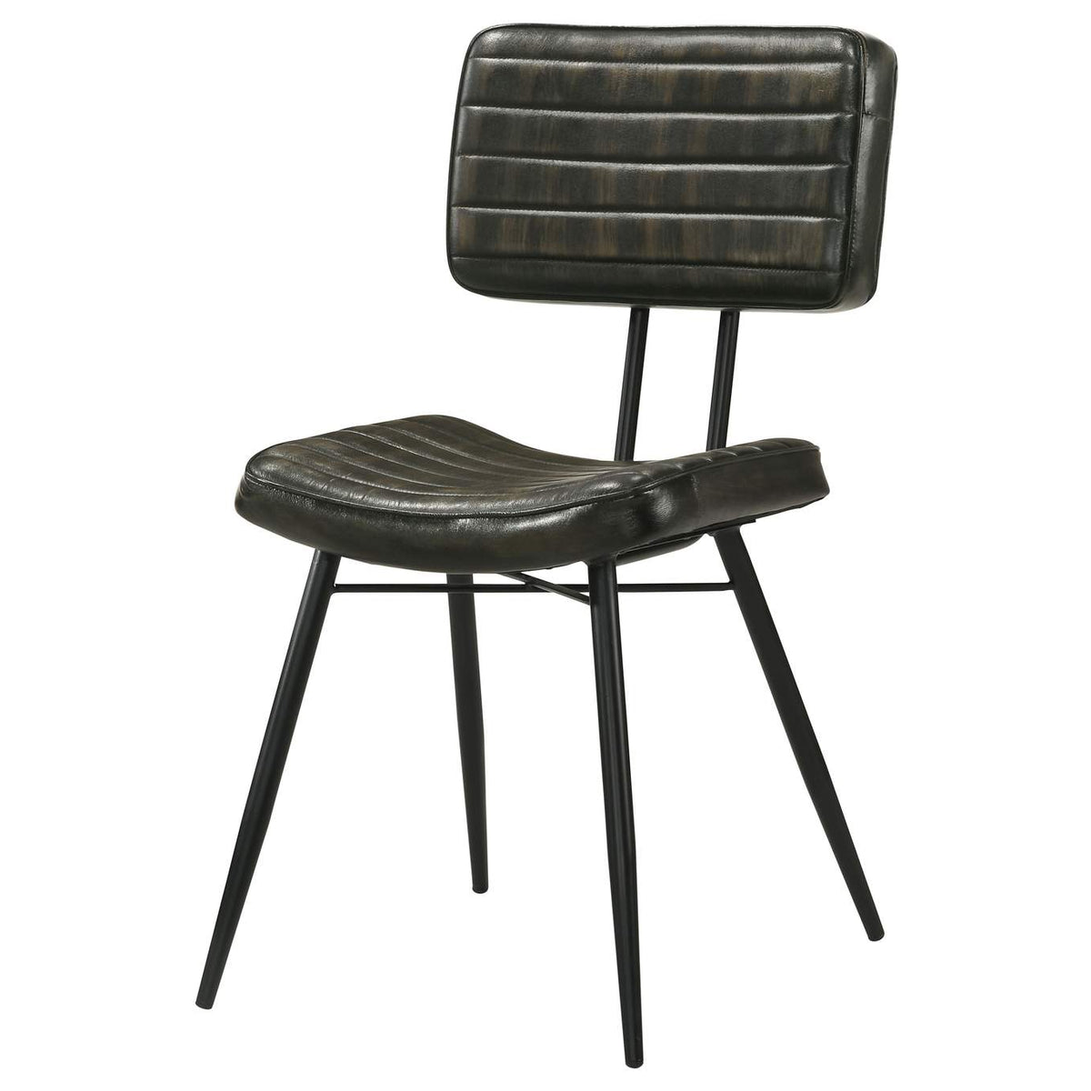 110652 Misty Leather Upholstered Dining Chair Espresso (Set of 2)