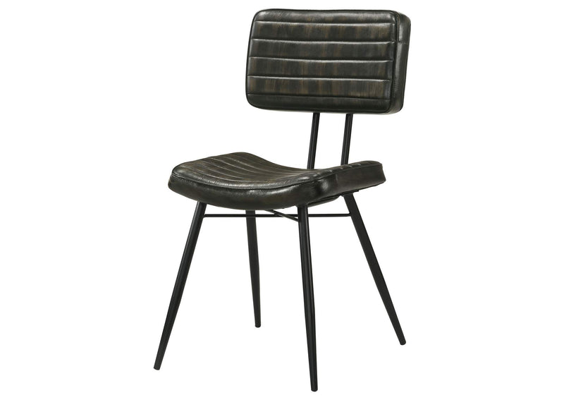 110652 Misty Leather Upholstered Dining Chair Espresso (Set of 2)