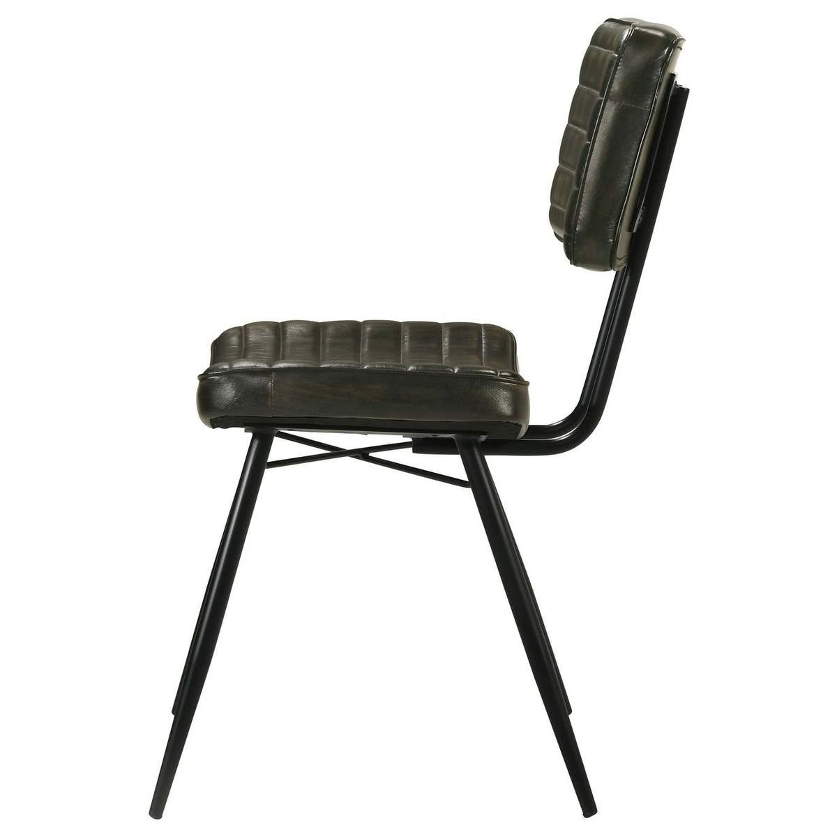 110652 Misty Leather Upholstered Dining Chair Espresso (Set of 2)