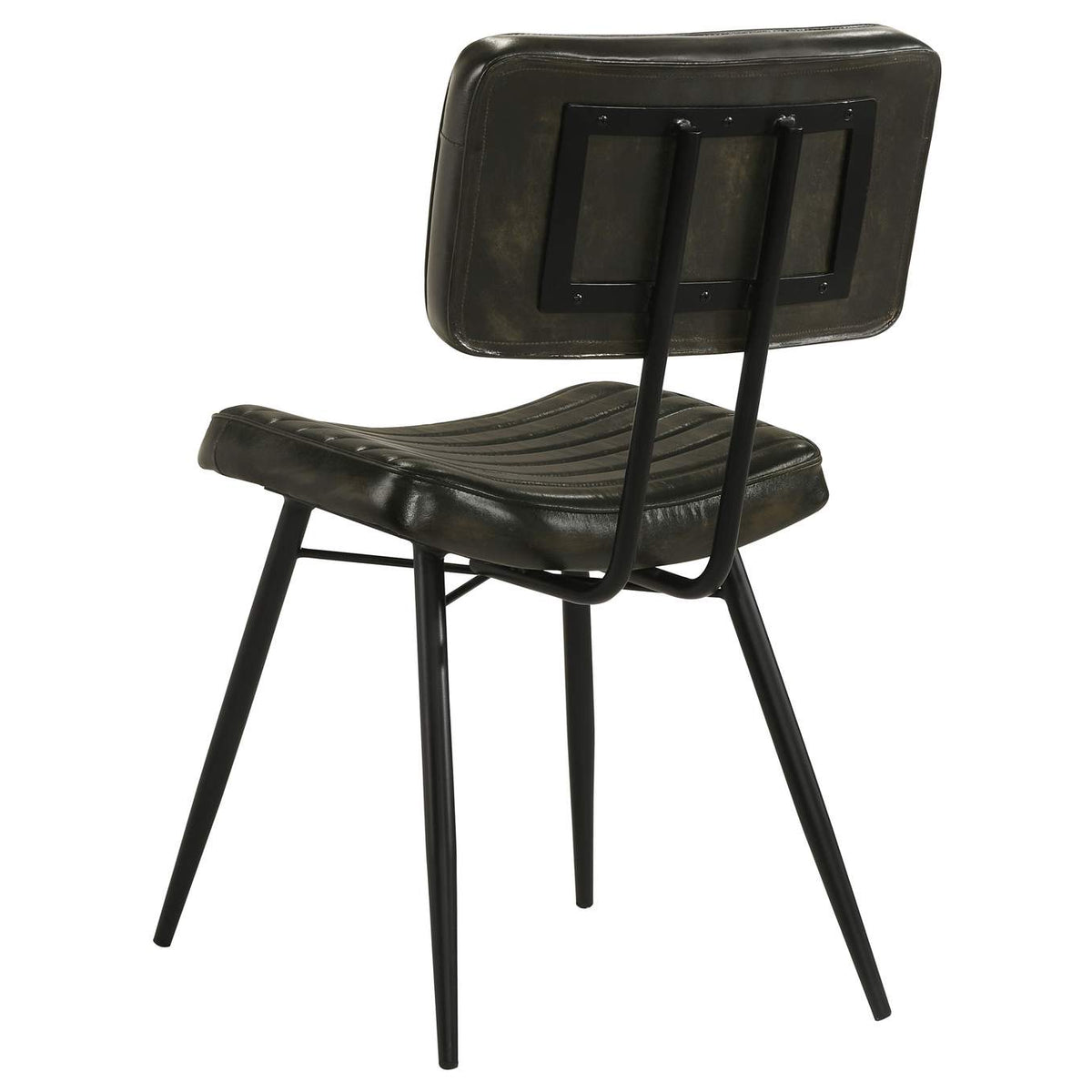 110652 Misty Leather Upholstered Dining Chair Espresso (Set of 2)