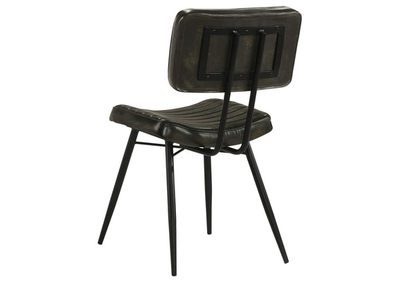 110652 Misty Leather Upholstered Dining Chair Espresso (Set of 2)