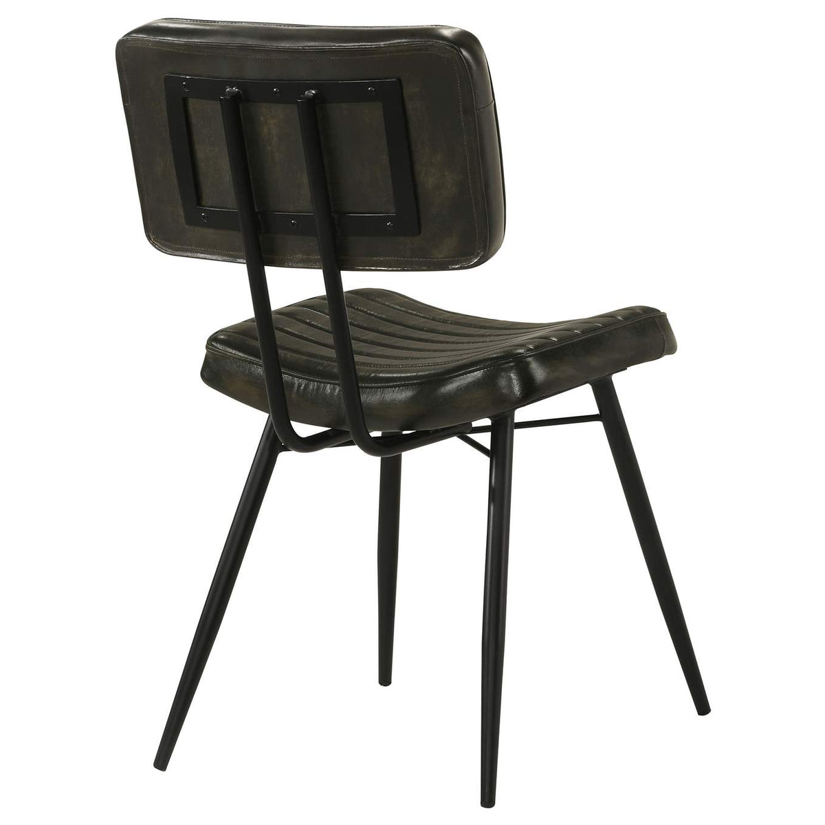 110652 Misty Leather Upholstered Dining Chair Espresso (Set of 2)