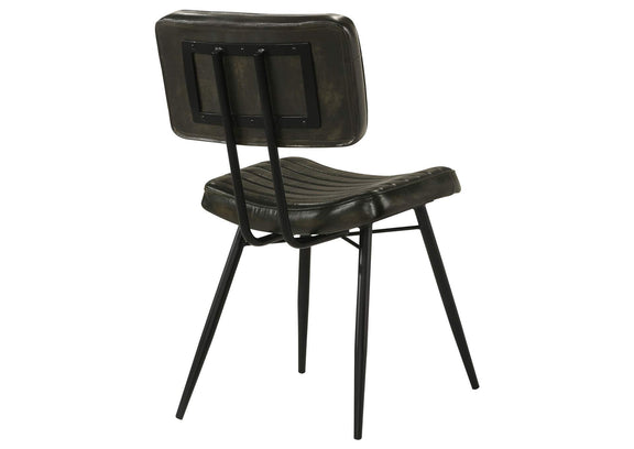 110652 Misty Leather Upholstered Dining Chair Espresso (Set of 2)