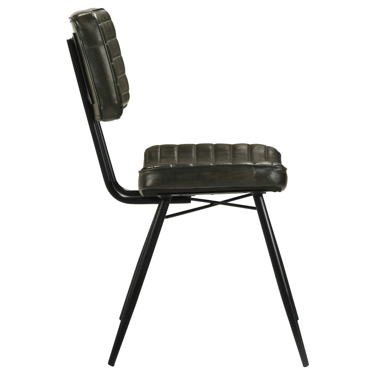 110652 Misty Leather Upholstered Dining Chair Espresso (Set of 2)