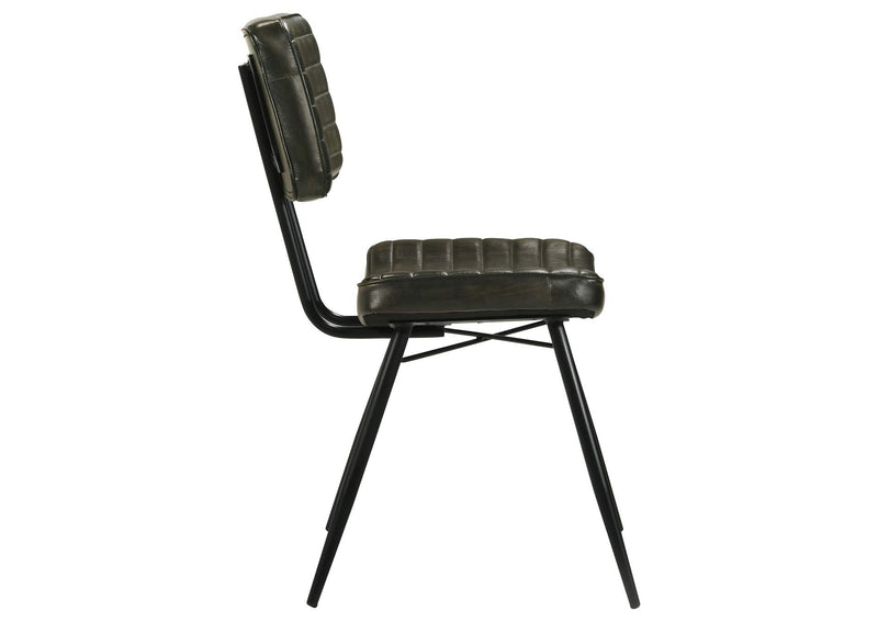 110652 Misty Leather Upholstered Dining Chair Espresso (Set of 2)