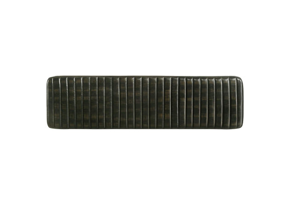 110653 Misty Leather Upholstered Dining Bench Antique Espresso