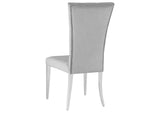 111101-S7G Kerwin 7-piece Rectangular Dining Table Set Grey and Chrome