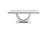 111101 Kerwin Rectangular 71-inch Stone Top Dining Table White
