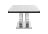 111101 Kerwin Rectangular 71-inch Stone Top Dining Table White