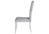 111103 Kerwin Velvet Upholstered Dining Side Chair Grey (Set of 2)