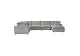 REN-L0090-SEC2 Cali Slate Performance Fabric Modular Large Chaise Sectional