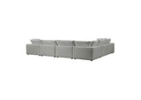 REN-L0090-SEC2 Cali Slate Performance Fabric Modular Large Chaise Sectional