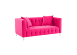 TOV-L68317 Bea Hot Pink Velvet Loveseat