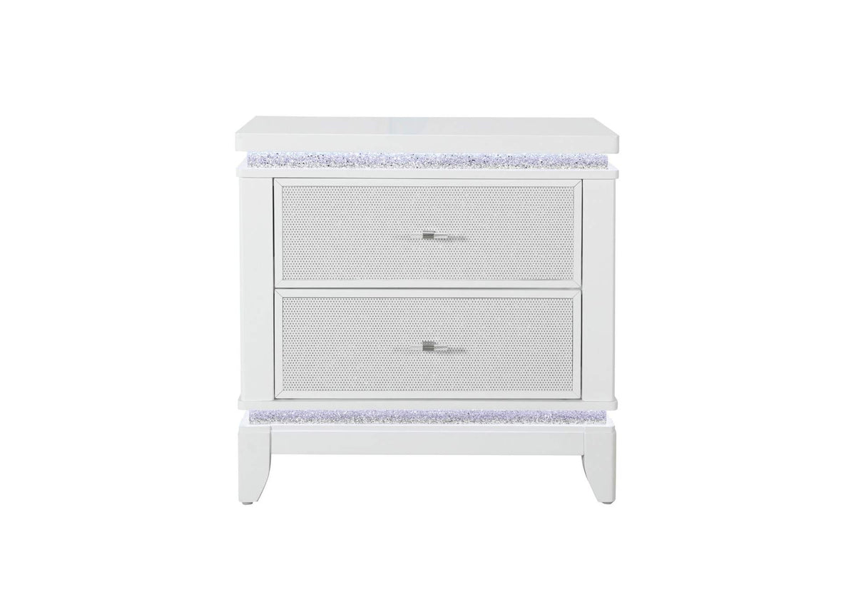 ALINA-WHITE-NS_W_LED+USB-N ALINA WHITE NIGHTSTAND WITH LED AND USB