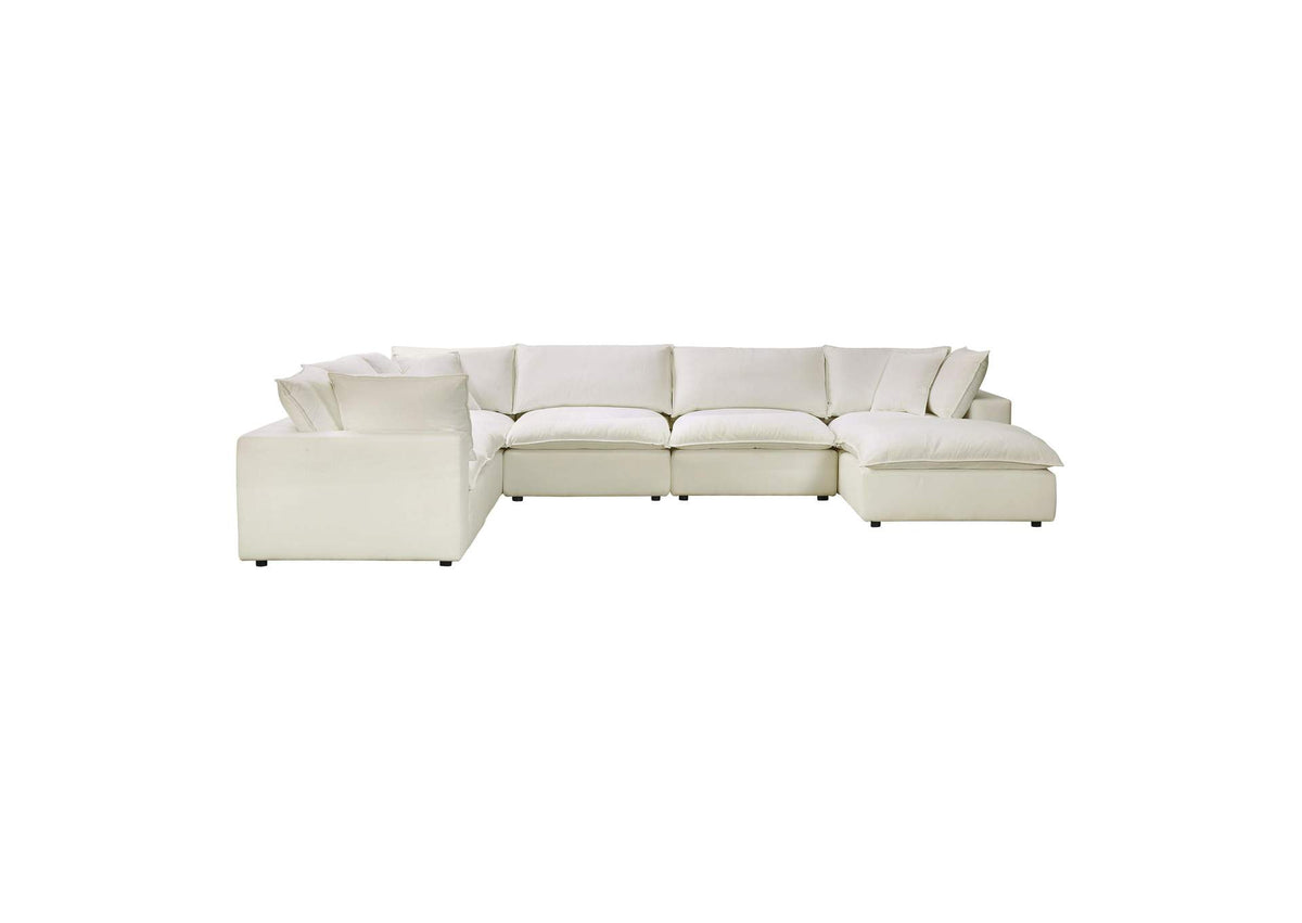 REN-L0094-SEC2 Cali Natural Performance Fabric Modular Large Chaise Sectional