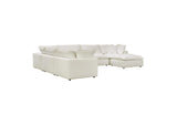 REN-L0094-SEC2 Cali Natural Performance Fabric Modular Large Chaise Sectional