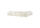 REN-L0094-SEC2 Cali Natural Performance Fabric Modular Large Chaise Sectional