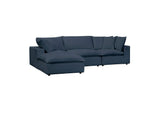 REN-L0096-SEC Cali Navy Performance Fabric Modular 4 Piece Sectional