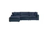 REN-L0096-SEC Cali Navy Performance Fabric Modular 4 Piece Sectional