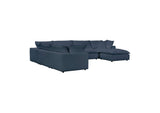 REN-L0096-SEC2 Cali Navy Performance Fabric Modular Large Chaise Sectional