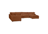 REN-L0098-SEC2 Cali Rust Performance Fabric Modular Large Chaise Sectional