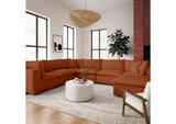 REN-L0098-SEC2 Cali Rust Performance Fabric Modular Large Chaise Sectional