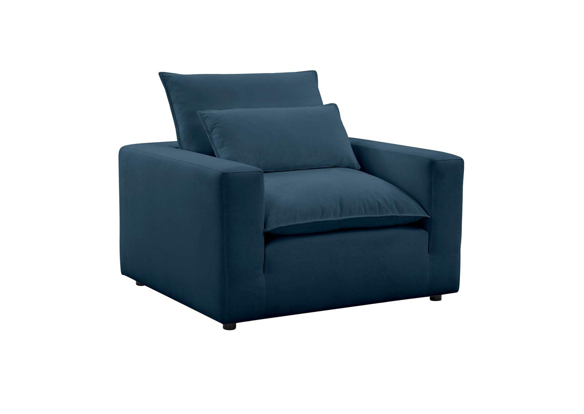 REN-L00187 Cali Navy Performance Fabric Arm Chair