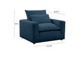 REN-L00187 Cali Navy Performance Fabric Arm Chair
