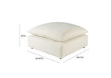REN-L0095 Cali Natural Performance Fabric Ottoman