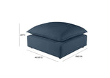 REN-L0097 Cali Navy Performance Fabric Ottoman
