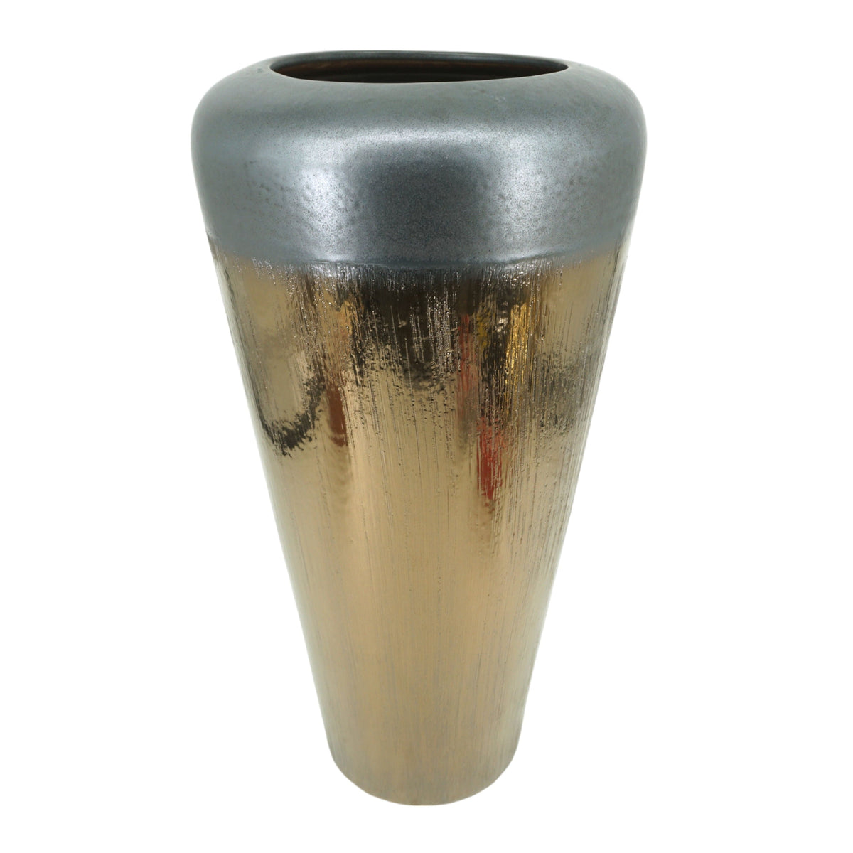 Tiziano Small Ceramic Floor Vase - Bronze