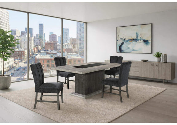 D8030DT+D8030DC D8030 DINING TABLE AND 4 D8030 DINING CHAIRS