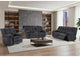U6000-BLACK-RS_CRLS_R-N U6000 BLACK RECLINING SOFA - CONSOLE RECLINING LOVESEAT