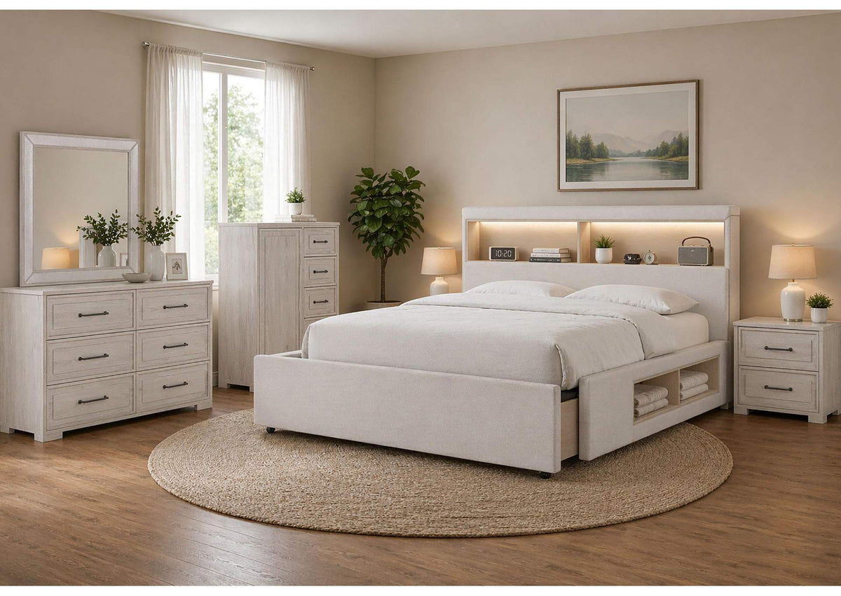 SADIE_CLARA-QBG SADIE - CLARA BEIGE QUEEN EED GROUP