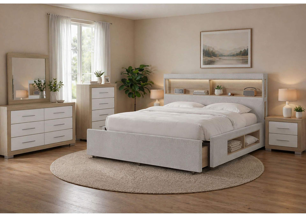 SADIE_EMMA-KBG SADIE - EMMA BEIGE KING BED GROUP