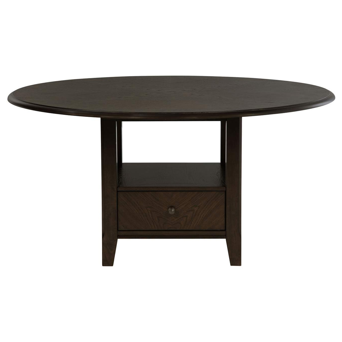 115100-S5 Twyla 5-piece 60-inch Round Wood Dining Table Set Dark Cocoa