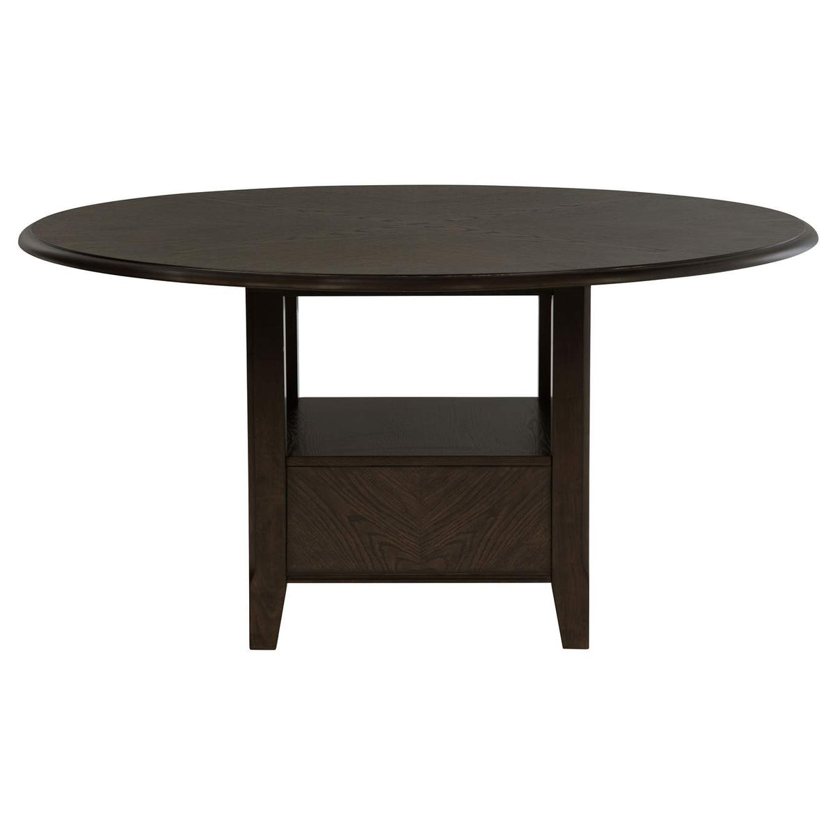 115100-S5 Twyla 5-piece 60-inch Round Wood Dining Table Set Dark Cocoa