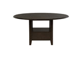 115100-S5 Twyla 5-piece 60-inch Round Wood Dining Table Set Dark Cocoa