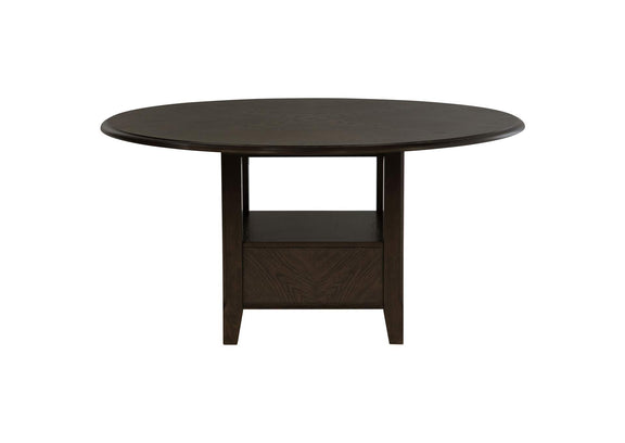 115100-S5 Twyla 5-piece 60-inch Round Wood Dining Table Set Dark Cocoa