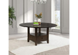 115100 Twyla 60-inch Round Dining Table with Drawer Dark Cocoa