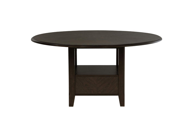 115100 Twyla 60-inch Round Dining Table with Drawer Dark Cocoa