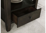 115100 Twyla 60-inch Round Dining Table with Drawer Dark Cocoa