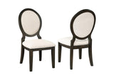 115102 Twyla Oval Back Dining Side Chair Dark Cocoa (Set of 2)