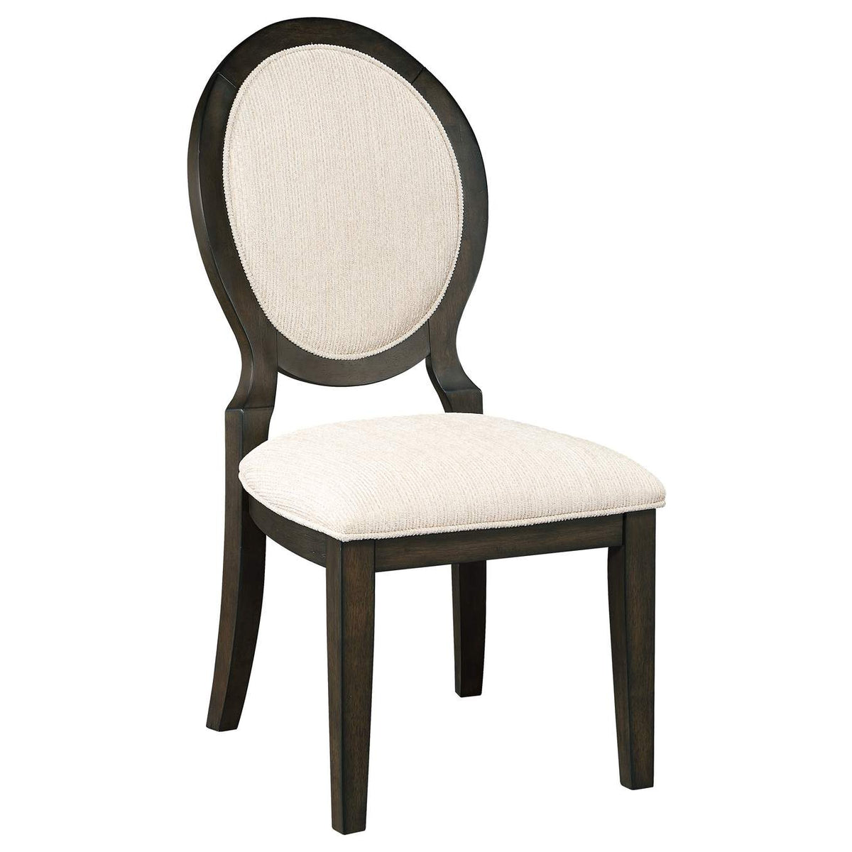 115102 Twyla Oval Back Dining Side Chair Dark Cocoa (Set of 2)
