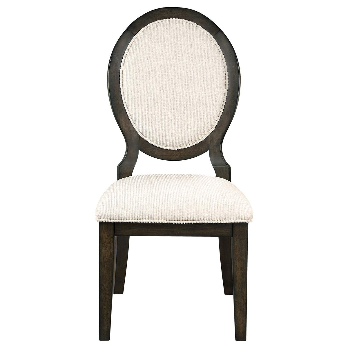 115102 Twyla Oval Back Dining Side Chair Dark Cocoa (Set of 2)